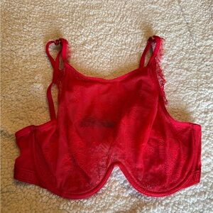 Victoria's Secret Red Lace Unlined Bra